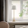 Stolová lampa By Rydens Lumi, 69 cm, zlatá/biela, textil