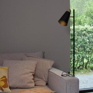 PR Home stojacia lampa Wien, čierna, 1-pl., výška 147 cm