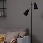 PR Home stojacia lampa Wien, čierna, 2-pl., výška 147 cm