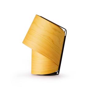 Stolová lampa LZF Tiny, žltá, výška 22 cm, drevená dyha