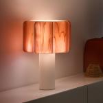 Stolová lampa LZF Kactos, svetloružová/biela, výška 52 cm