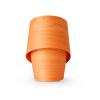LZF stolová lampa Tiny, oranžová, výška 22 cm, drevená dyha