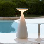 Kartell stolová LED lampa Camomille, biela, výška 24 cm