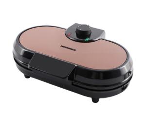 Heinner HWF-1000CR - Vaflovač 1000W/230V čierna/ružové zlato HWF-1000CR