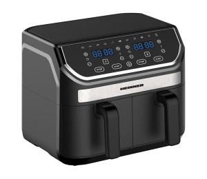 Heinner HAF-KDB1700BK - Duálna teplovzdušná fritéza 8,5 l 1700W/230V čierna HAF-KDB1700BK
