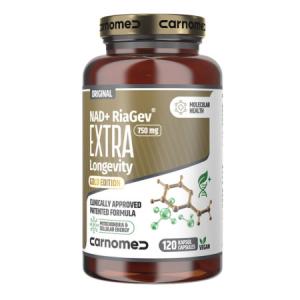 CARNOMED NAD+ riagev extra longevity 120 kapsúl
