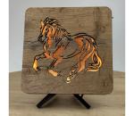 Li-Go 4070/DUB2 - LED Stolná dekorácia LED/12W/230V 19x19 cm dub/kôň 4070/DUB2