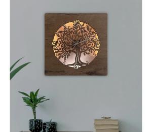 Li-Go 5652/DUB2 - Stmievateľné LED hodiny LED/10W/5V 20000 mAh 42x42 cm dub+ DO 5652/DUB2