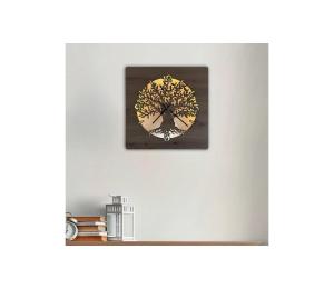 Li-Go 23537/DUB2 - LED stmievateľné hodiny LED/10W/5V 20000 mAh 42x42 cm dub + DO 23537/DUB2