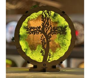 Li-Go 23622/DUB2 - Stmievateľná LED stolová dekorácia LED/12W/230V 20x22 cm dub 23622/DUB2