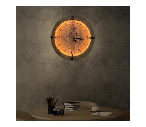 Li-Go 23688/DUB2 - LED hodiny s pohybovým senzorom, LED/1×AA, Ø 32 cm, dub 23688/DUB2