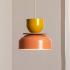 Závesné svietidlo Uto, koralová/žltá, Ø 30 cm, kov