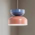 Závesné svietidlo Tula, koralová/modrá, kovový tienidlo