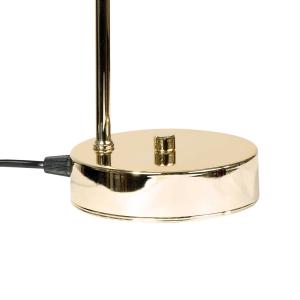 Stolová lampa Rico, sklo/kov, zlatá/biela, výška 36 cm