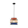 Svietidlo Gazebo, oranžová/modrá/prírodná, Ø 26 cm, látka/rattan