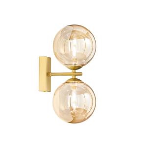 Nástenné svetlo HONEY, výška 23 cm, mosadzno-krémová farba, 2-pl.