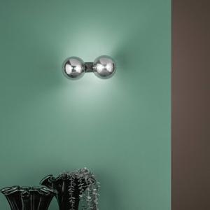 Nástenné svetlo HONEY, výška 23 cm, čierna/dymovo sivá, 2-pl.