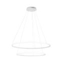 LED závesné svietidlo Axis, Ø 80/60 cm, biela, kov, CCT