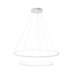LED závesné svietidlo Axis, Ø 80/60 cm, biela, kov, CCT