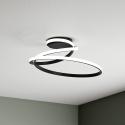 stropné LED svetlo COASTER, čierne, dĺžka 50 cm, kov, CCT