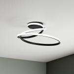 stropné LED svetlo COASTER, čierne, dĺžka 50 cm, kov, CCT