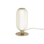 stolová LED lampa INKAS, výška 28 cm, zlatá farba, kov, CCT