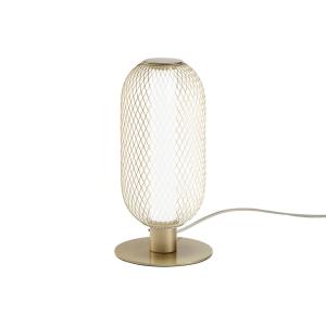 stolová LED lampa INKAS, výška 28 cm, zlatá farba, kov, CCT