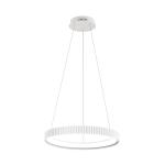LED závesné svietidlo Niike, biele, Ø 50 cm, kov, CCT