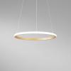 LED závesné svietidlo Axis, Ø 40 cm, zlatá farba, kov, CCT