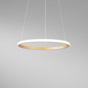 LED závesné svietidlo Axis, Ø 40 cm, zlatá farba, kov, CCT