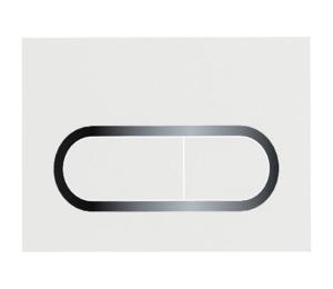 Ravak X01455 - Splachovacie tlačidlo CHROME 24,7x16,5 cm biela X01455