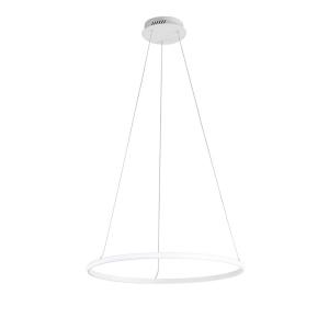 LED závesné svietidlo Axis, Ø 60 cm, biela, kov, CCT