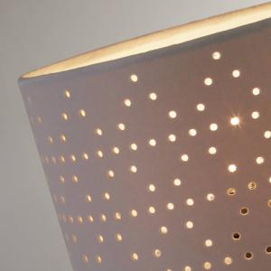 Stolová lampa Taave, sivá/čierna, textil, kov, 27 cm, E14