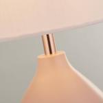 Stolová lampa Keisli, béžová, textil, 22 cm, E14