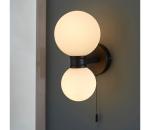 Endon 93523 - Kúpeľňové nástenné svietidlo PULSA 2xG9/3W/230V IP44 čierna/biela 93523