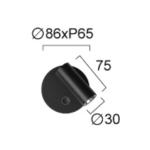 LED nástenné svetlo Tara, čierna, Ø 9 cm, kov