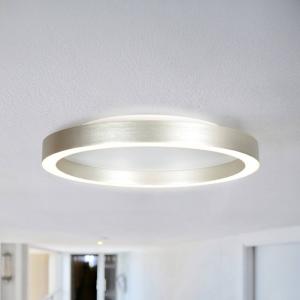 stropné LED svetlo Ringlux, oceľovo sivá, Ø 40 cm, kov, 2 700 K