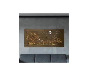 Li-Go 5478/DUB2 - LED stmievateľná nástenná dekorácia LED/24W/230V 130x60 cm dub 5478/DUB2