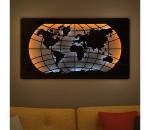 Li-Go 4868/DUB2 - LED Nástenná dekorácia LED/24W/230V 110x60 cm dub/mapa sveta 4868/DUB2