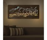 Li-Go 5589/A/DUB2 - LED nástenná dekorácia LED/10W/5V 30000 mAh 110x50 cm dub 5589/A/DUB2