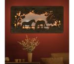 Li-Go 5012/B/4 - LED nástenná dekorácia LED/10W/5V 30000 mAh 120x60 cm dub 5012/B/4