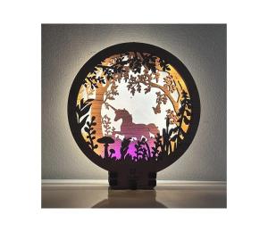 Li-Go 23568/DUB2 - Stmievateľná LED stolná dekorácia LED/12W/230V 20x22 cm dub 23568/DUB2