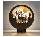 Li-Go 23592/DUB2 - stmievateľná LED stolová dekorácia LED/12W/230V 20x22 cm dub 23592/DUB2