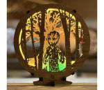 Li-Go 23613/DUB2 - stmievateľná LED stolová dekorácia LED/12W/230V 20x22 cm dub 23613/DUB2