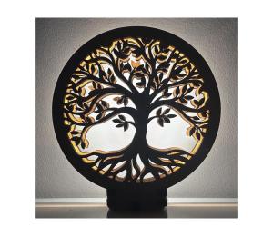 Li-Go 23648/DUB2 - LED stmievateľná stolová dekorácia LED/12W/230V 30x31 cm dub 23648/DUB2