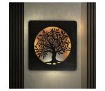 Li-Go 5275/DUB2 - LED nástenná dekorácia LED/10W/5V 20000 mAh 42x42 cm dub + DO 5275/DUB2