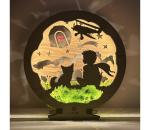 Li-Go 23634/DUB2 - LED stmievateľná stolná dekorácia LED/12W/230V 20x22 cm dub 23634/DUB2