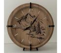 Li-Go 23676/DUB5 - Nástenné hodiny 1xAA priemer 32 cm dub/Hory 23676/DUB5