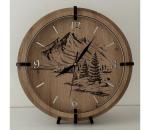 Li-Go 23676/DUB5 - Nástenné hodiny 1xAA priemer 32 cm dub/Hory 23676/DUB5