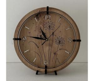 Li-Go 23682/DUB5 - Nástenné hodiny 1xAA priemer 32 cm dub/Púpava 23682/DUB5